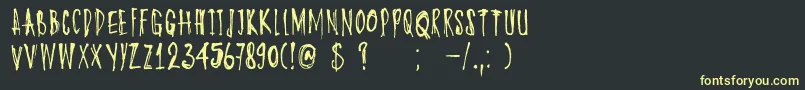 DkOyukisGhost Font – Yellow Fonts on Black Background