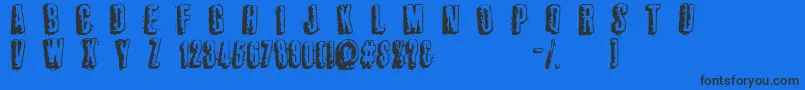 ThirdWorldBuzz Font – Black Fonts on Blue Background