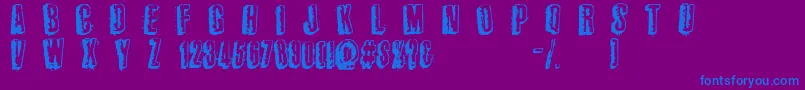Шрифт ThirdWorldBuzz – синие шрифты на фиолетовом фоне