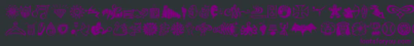 DfDavesRavesThreettItc Font – Purple Fonts on Black Background