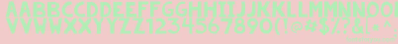 Kgsummerstormrough Font – Green Fonts on Pink Background