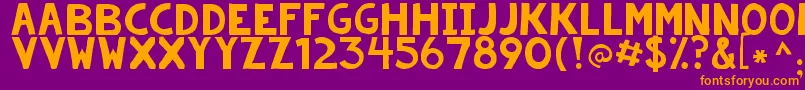 Kgsummerstormrough Font – Orange Fonts on Purple Background