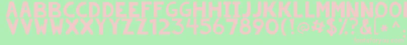 Kgsummerstormrough Font – Pink Fonts on Green Background