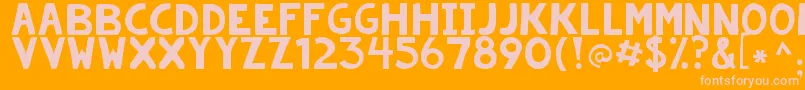 Kgsummerstormrough Font – Pink Fonts on Orange Background