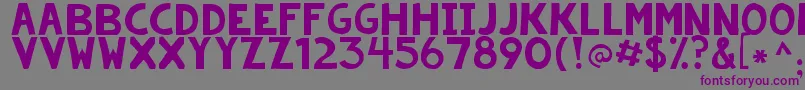 Kgsummerstormrough Font – Purple Fonts on Gray Background