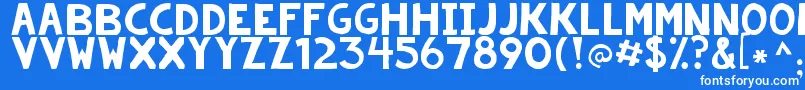 Kgsummerstormrough Font – White Fonts on Blue Background