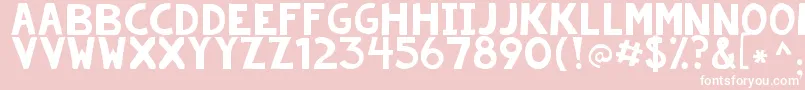 Kgsummerstormrough Font – White Fonts on Pink Background
