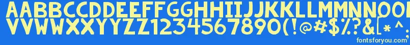 Kgsummerstormrough Font – Yellow Fonts on Blue Background