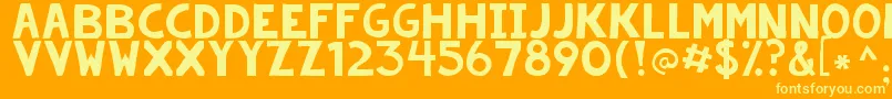 Kgsummerstormrough Font – Yellow Fonts on Orange Background