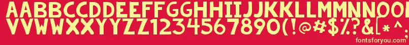 Kgsummerstormrough Font – Yellow Fonts on Red Background