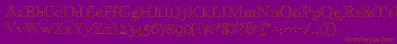 GoudyOrnatec Font – Brown Fonts on Purple Background