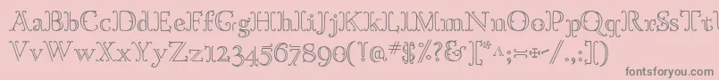 GoudyOrnatec Font – Gray Fonts on Pink Background