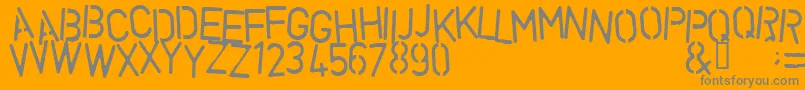 Vegetable Font – Gray Fonts on Orange Background