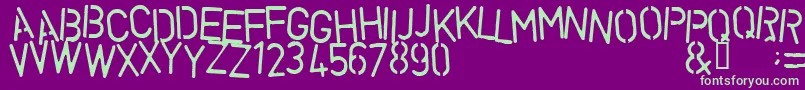 Vegetable Font – Green Fonts on Purple Background