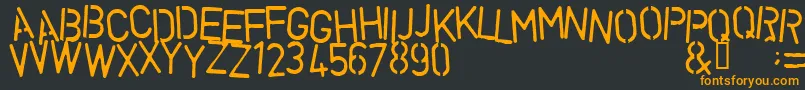 Vegetable Font – Orange Fonts on Black Background