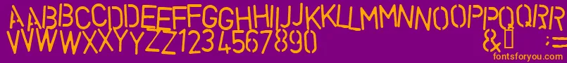 Vegetable Font – Orange Fonts on Purple Background