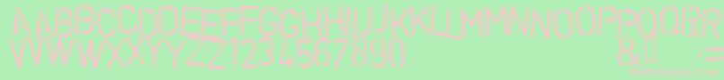 Vegetable Font – Pink Fonts on Green Background