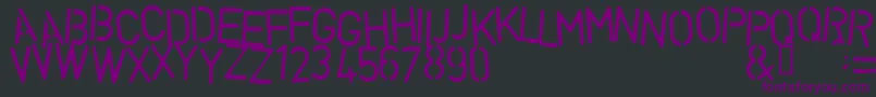 Vegetable-fontti – violetit fontit mustalla taustalla