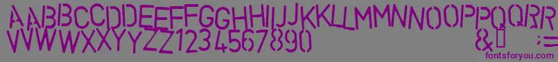 Vegetable Font – Purple Fonts on Gray Background