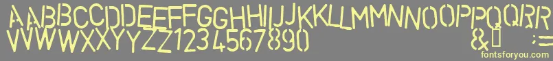 Vegetable Font – Yellow Fonts on Gray Background