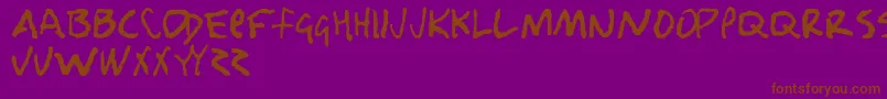 NobodyLovesMe Font – Brown Fonts on Purple Background