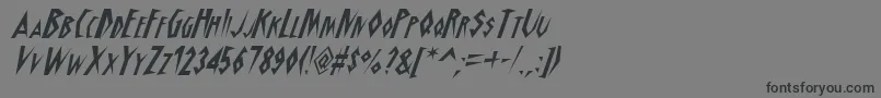 Schrao-Schriftart – Schwarze Schriften auf grauem Hintergrund
