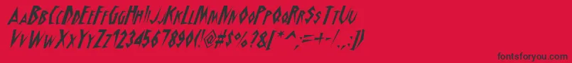 Schrao Font – Black Fonts on Red Background