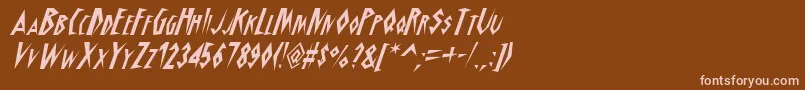 Schrao Font – Pink Fonts on Brown Background