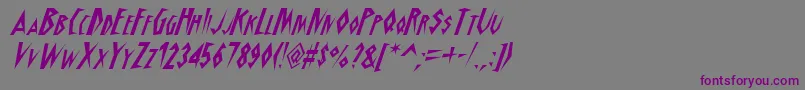 Schrao-Schriftart – Violette Schriften auf grauem Hintergrund