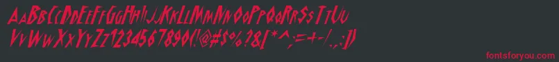 Schrao Font – Red Fonts on Black Background