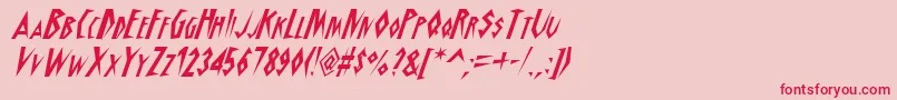 Schrao Font – Red Fonts on Pink Background
