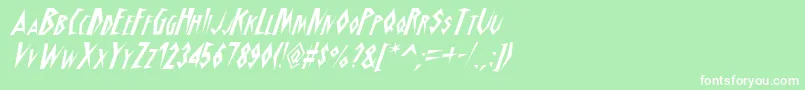 Schrao Font – White Fonts on Green Background