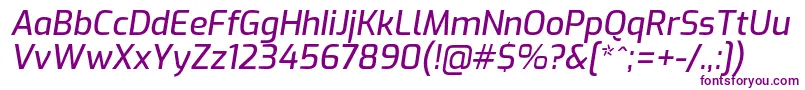 Lisätietoja ExoMediumitalic-fontista ExoMediumitalic-fontti – violetit fontit