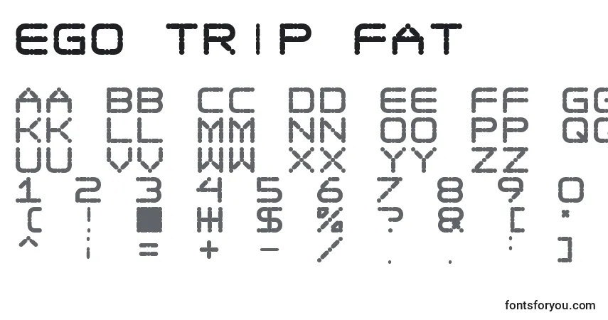 Czcionka Ego Trip Fat – alfabet, cyfry, specjalne znaki