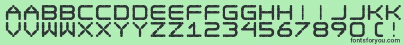 Ego Trip Fat Font – Black Fonts on Green Background