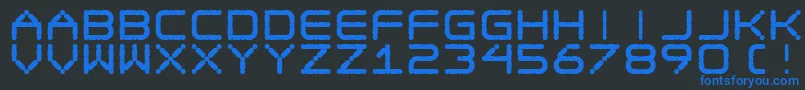 Ego Trip Fat Font – Blue Fonts on Black Background