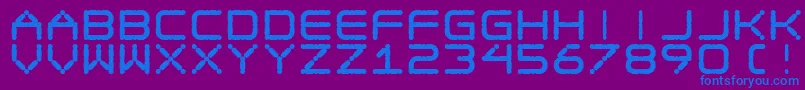 フォントEgo Trip Fat – 紫色の背景に青い文字
