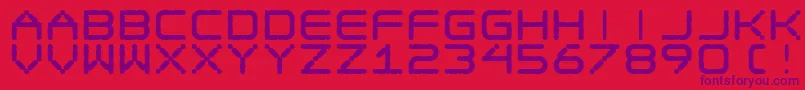 Ego Trip Fat Font – Purple Fonts on Red Background