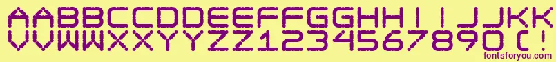 Ego Trip Fat Font – Purple Fonts on Yellow Background