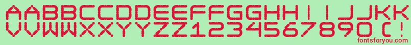 Ego Trip Fat Font – Red Fonts on Green Background