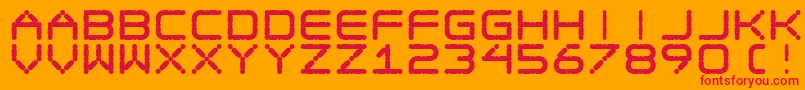Ego Trip Fat Font – Red Fonts on Orange Background