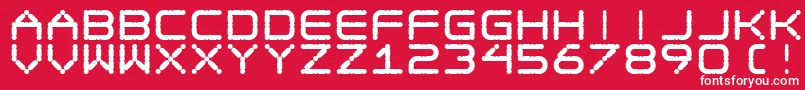 Ego Trip Fat Font – White Fonts on Red Background