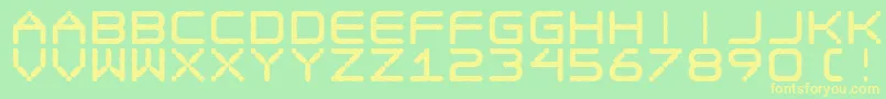 Ego Trip Fat-fontti – keltaiset fontit vihreällä taustalla