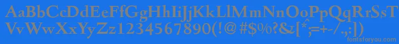 D690RomanBold Font – Gray Fonts on Blue Background