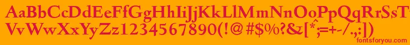 D690RomanBold Font – Red Fonts on Orange Background