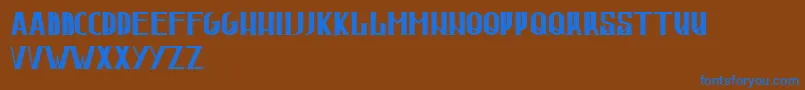 JorntRegular Font – Blue Fonts on Brown Background