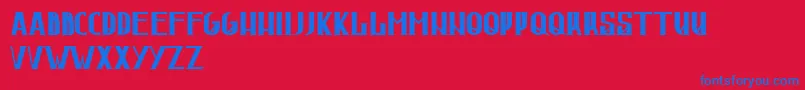 JorntRegular Font – Blue Fonts on Red Background