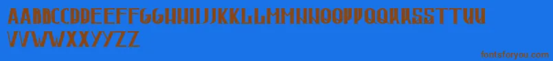 JorntRegular Font – Brown Fonts on Blue Background
