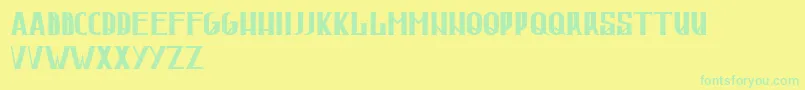JorntRegular Font – Green Fonts on Yellow Background