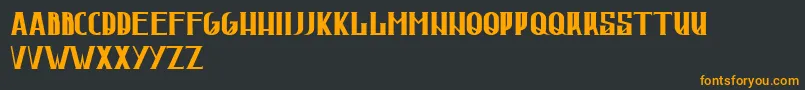 フォントJorntRegular – 黒い背景にオレンジの文字